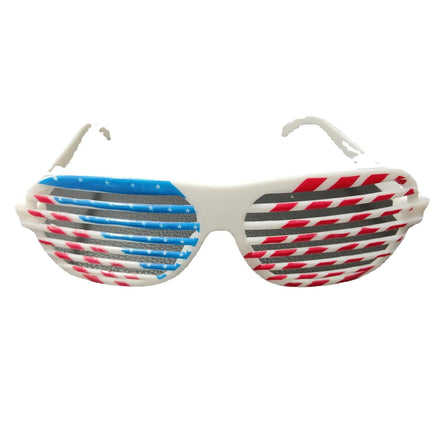 New American Independence Day Party Glasses July 4th National Day Party Dress up Accessories USA Flag Blinds Glasses