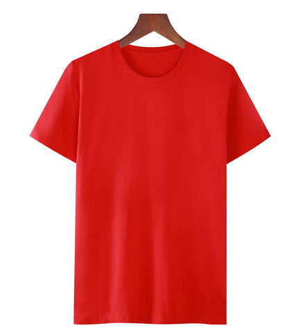 OEM Custom Logo Embroidery 150G Large Size Loose Short Sleeve Solid Color Loose Half Sleeve Bottoming T-shirt for Men