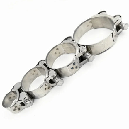 AOHUI European Style 304 Stainless Steel Polished Clamp Strong Thickened Pipe Screw Structure for 17-240 Metric System
