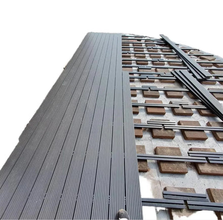 High Quality Modern 3D Anticorrosion WPC Composite Decking Waterproof Outdoor Wood Square Trestle Click Installation Wood Grain