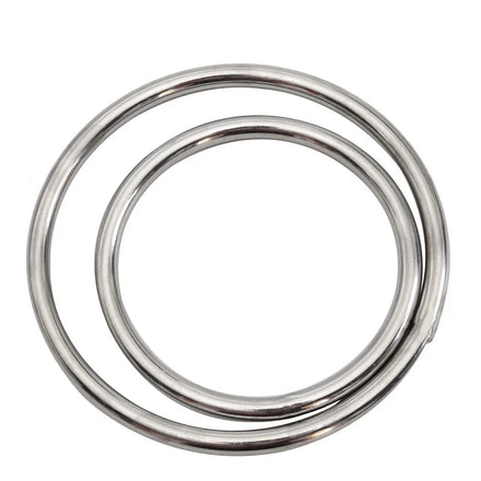 304 Stainless Steel O-Ring Pet Ring Solid Welded Circle Hand-Pulled Carton Packed Fishing Net Pull Zinc Plated Rust Ring