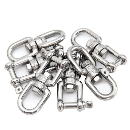 Universal Swivel Ring M3M4M5M6M8-M28 Durable 304 Stainless Steel Figure 8 Ring Swivel Connector Polished for Bags Boxes Carton