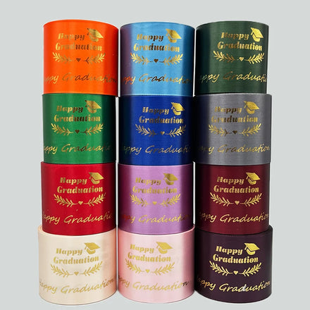 Free Sample Customized 10cm Double Face Satin Colorful Polyester Satin Sash Ribbon Luxury Style for Printer Wholesale