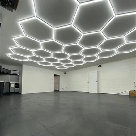 6500K COB LED Ceiling Light and Honeycomb LED Light for Workshop or Garage Lighting