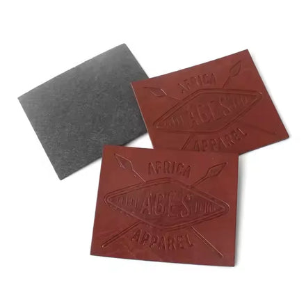 Wholesale Custom Debossed Name Logo Leather Patches and Labels for Shoes and Bags