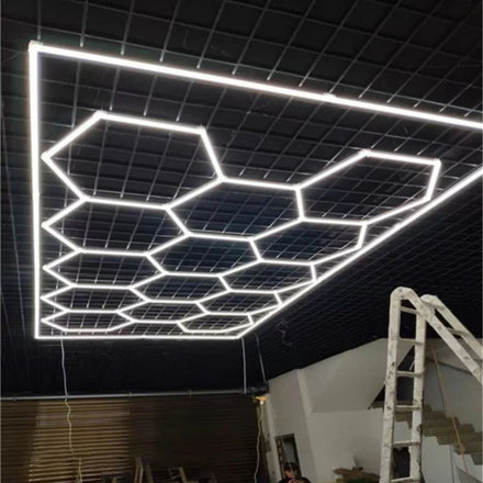 Multi-Directional Ceiling Light and Hexagonal LED Light 6500K for 270° Illumination