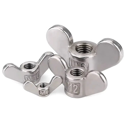 M5M6M8M10 304 Stainless Steel Butterfly Cap Big Ear Horn Ingot Hand Screw Nut with Zinc Plated Finish High Quality Nuts