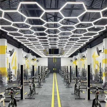 High-Power 6500K LED Factory Ceiling Light Hexagonal LED Light for Energy-Efficient Workshop Application
