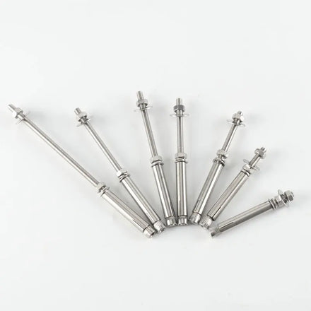 304 Extra Long Stainless Steel Ceiling Expansion Bolt Zinc Plated Finish-For Clothes Rack Air Conditioner Installation Metric