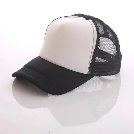 OEM custom logo embroidery printed design Sponge hat children's mesh cap printed embroidery duckbill mesh hat baseball mesh cap