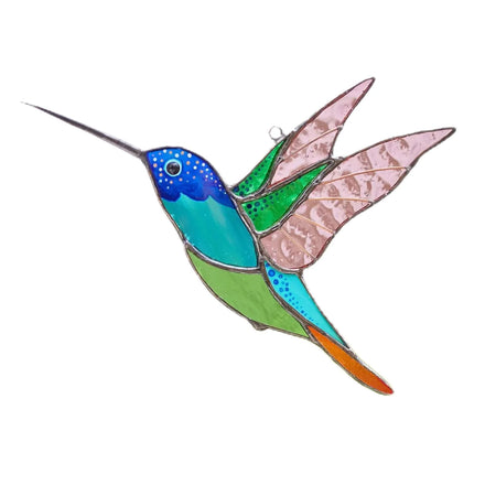 Colorful Acrylic Hummingbird Hanging Ornament Sun Catcher Window Decoration Outdoor Garden Decor Pendant