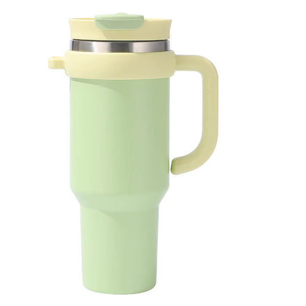 2025 New Arrival 40oz Tumbler With Handle and Straw Lid Insulated Stainless Steel Double Walled Vacuum Cup with Candy Color