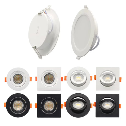 LED Downlight 6W-24W AC100-240V 120 Degree 90lm/W 3CCT Recessed Ceiling Spotlight IP20 for Home and Office Lighting