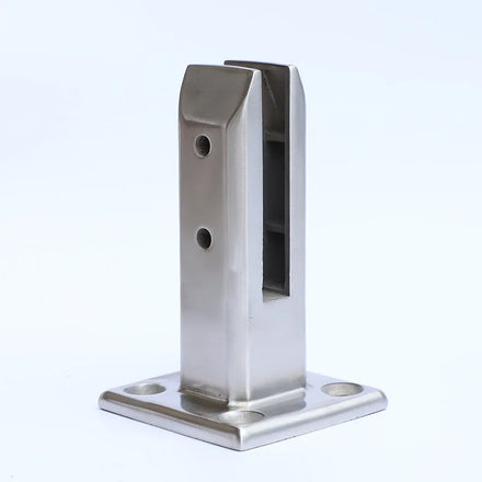 304 Stainless Steel Glass Clamp for Pool Railing Handrail Base Fixed Clamp Floor Durable Stainless Steel Product Carton