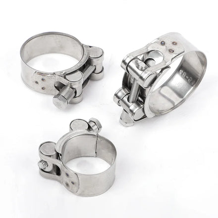 Single Head 304 Stainless Steel Strong Clamp Reinforced Fixed Hose Clamp for Water Pipes Metric Measurement System