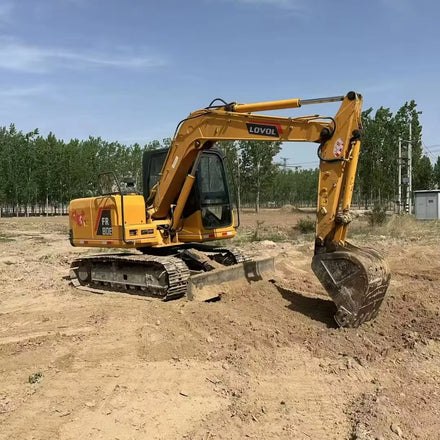 Hydraulic System Construction Machinery with Bucket Used Lovol FR80E 8 Ton Crawler Excavator