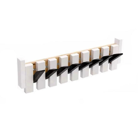 Decorative Folding Creative Piano Keys Style Wall Mounted Handbag Hat Towel Coat Clothes Rack Wood Wall Hook
