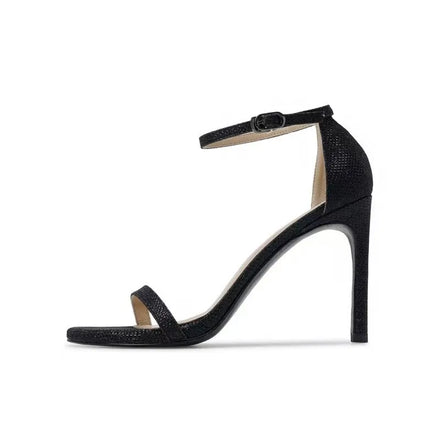 Designer Women's Heels Sandals with Ankle Strap Fashion Trend Summer Simple Heeled Sandals Bridal Shoes Women Open Toe Pumps