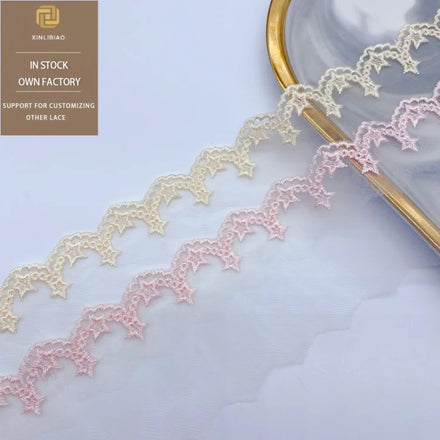 Fashionable Water-Soluble Colored Lace with Embroidery for Clothing Home Fabric & Accessories Decoration