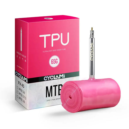 CYCLAMI 65g TPU Tubes for MTB Bike Aluminum French Valve for 29 26 27.5 X1.95-2.8C Inches for TPU Tire Bicicleta De Montaa