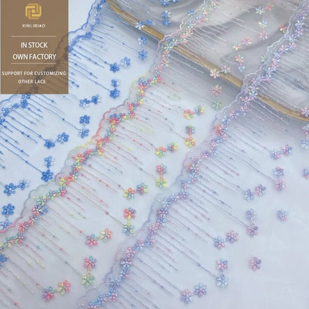 Multi-color Mesh Lace Characteristic Clothing Accessories Home Fabric Fashionable Lace Colored Water-soluble
