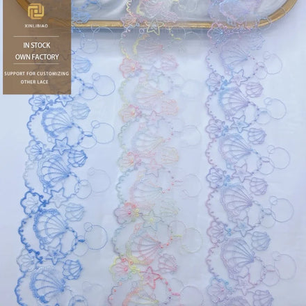 Elegant Mesh Lace Features Clothing Accessories Home Fabrics Fashionable Lace Colored Water-soluble Polyester-polyester Lace