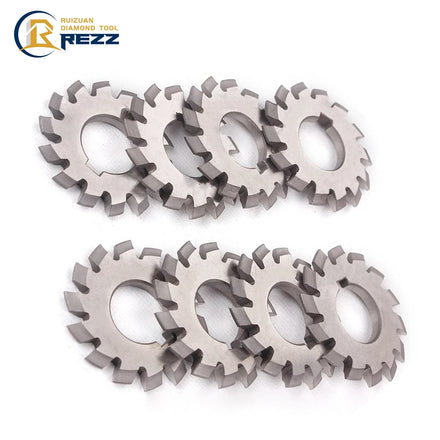 8PCS Set M0.5 M1 M1.25 M1.5 PA20 Degrees CNC HSS Module Gear Milling Cutter Involute Gear Cutting Tools