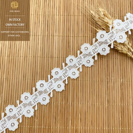 Fashionable Barcode Lace Clothing Home Fabric Accessories Embroidery Water-soluble Polyester-polyester Double Barcode Shoes