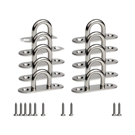 Heavy Duty Stainless Steel Hook Ring Enclosed Ceiling Wall Mount Hanging Hardware Fitting for Boat Rigging
