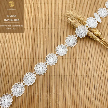 High-quality Embroidered Flower Lace Children's Dress Lace Trim Decoration Fashionable Colored Lace Manufacturer