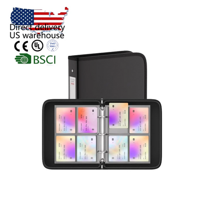 YIHUAXING American Straight Hair Waterproof Fireproof Sports Trading Card Binder Collectible Anime Star Card Storage Filing