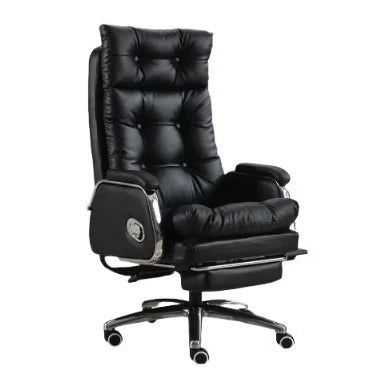 Wholesale Modern Leather Office Chair Genuine Brown Swivel Boss Pu Management Executive Ergonomic Office Chairs With Footrest