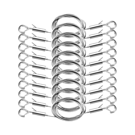 Adjustable 4.9FT Heavy Duty Coil Stainless Steel Picture Hanging Wire Kit 10pcs Hanging Mirrors Basket Flowerpots 66lbs Load