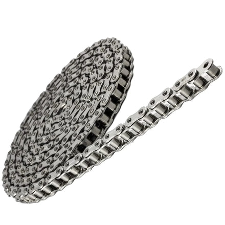 8mm Stainless Steel #35 Roller Chain 10 Feet + 2 Master Links Zinc Plated Corrosion Resistant 304 Material