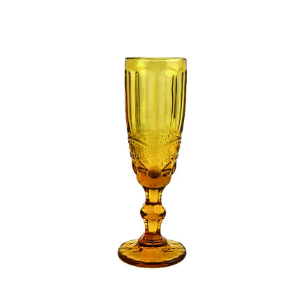 Hxglass Luxury Amber Water Glass Cup Goblet 6pack in Golden Color Box Wedding Party Wine Glass Giveaways Wholesale for Guests