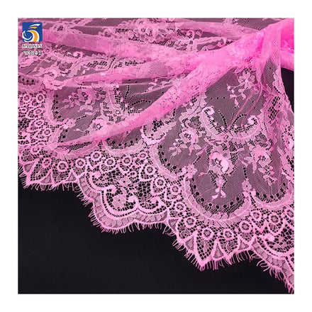 YX841 Multicolor Supply Wholesale Low Price Eyelash Lace Fabric 150CM*300CM Polyester Skirt Lace Eyelash Fabric Cheap