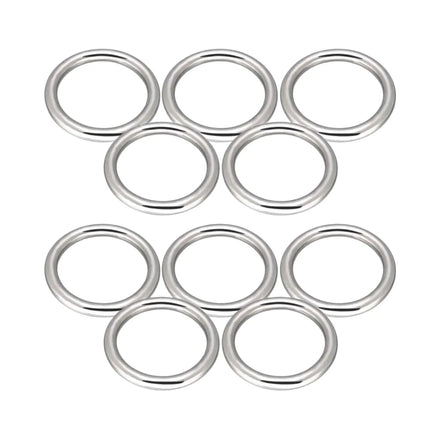 Seamless Metal O Ring 304 Stainless Steel Solid Heavy Duty Multi-Purpose Macrame Dog Leashes Load 320lbs