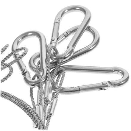 8pcs Heavy-Duty 480mm Stainless Steel Cable Locks 2mm Plant Lights Metric Stage Lights Safety Clamps