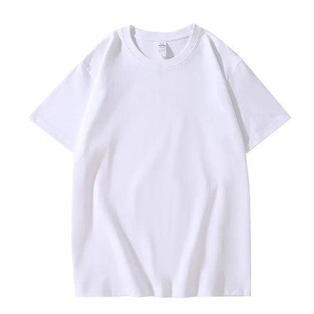 OEM Custom Logo Design 220g Heavyweight T-shirt Short-sleeved Men's and Women's Pure Cotton T-shirt