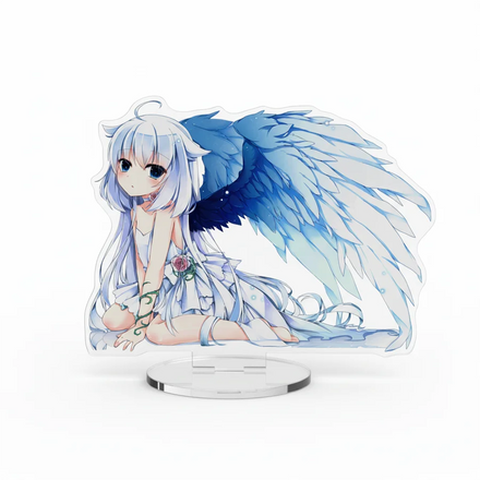 Wholesale Hologram Rainbow Shaker Acrylic Standee Printing Cartoon Anime Plastic Clear Acrylic Stand Keychains