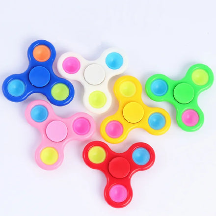 Hot-Selling Cross-Border Bubble Fidget Spinner Soft Silicone Decompression Toy with 2356 Head Top Educational Finger Toy