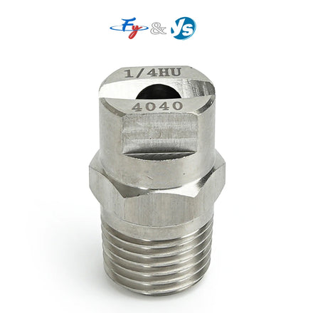 Stainless Steel Fan Nozzle HU Industrial Car Wash Nozzle High Pressure Cleaning Atomization Dust Removal Nozzle