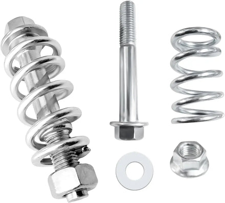 M10x1.5 Universal Fit 2pcs Vehicle Exhaust Flange Bolts Nuts Kit Car Exhaust Manifold Bolts 2 Springs New Title