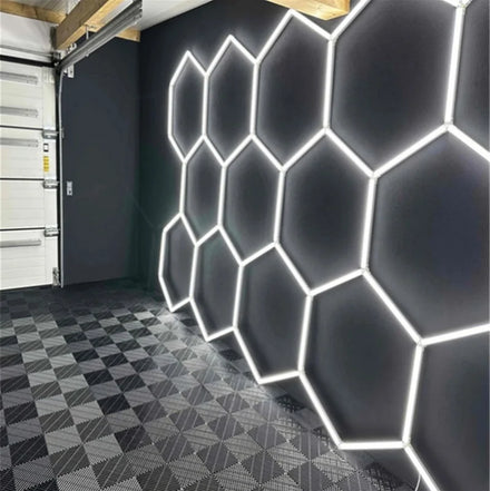 Best Seller 6500K Plastic Hanging LED Light Fast Delivery for Shop & Workshop Decoration Honeycomb Design with Remote Control