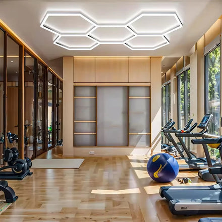 5 Grid Hexagonal Honeycomb Automotive Led Working Lights 220v Car Showroom Beauty Station Care Workshop Lamp Detailing Lights