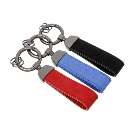 Wholesale Custom Logo Car Brand Genuine PU Leather Keychain Luxury Metal Keyring Pendant Promotion Gift