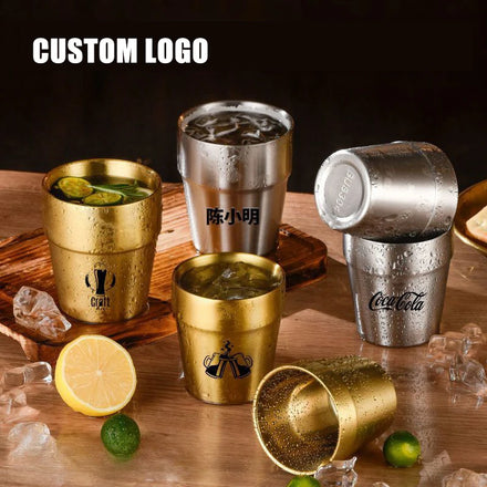 Manufacturer Custom Vacuum Insulated Drinking Stackable Double Wall Stainless Steel Cup for Home Restaurant Office Camping Party