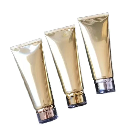 Gold Silver Soft Plastic Tubes Hand Lotion Cream Face Wash Squeeze Skincare Aluminum Tube Packaging Cosmetic Tube