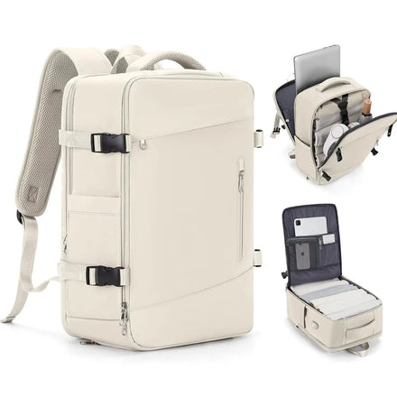 Women's Large Capacity Water Resistant Anti-Theft USB Backpack Oxford EasyJet Ryanair Carry-On Compatible Cabin Backpack