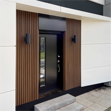 Waterproof PVC Bamboo Wood Plastic Composite WPC Wall Panel with 3D Effect for Hotel Interior & Living Room Decor Wall Sheets